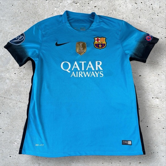 FC‎ Barcelona 2015/16 Nike Third 3rd Shirt Kit Jersey Messi Men's Large - Picture 1 of 5